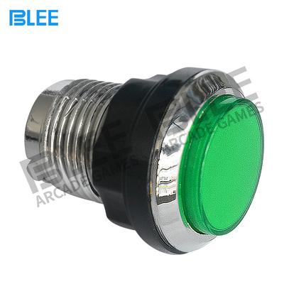 Electroplated arcade push button with led