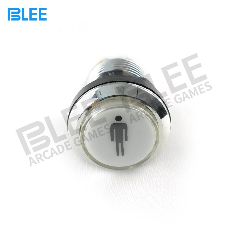 1 Player Durable Chrome Plated Illuminated Arcade Button With Microswitch