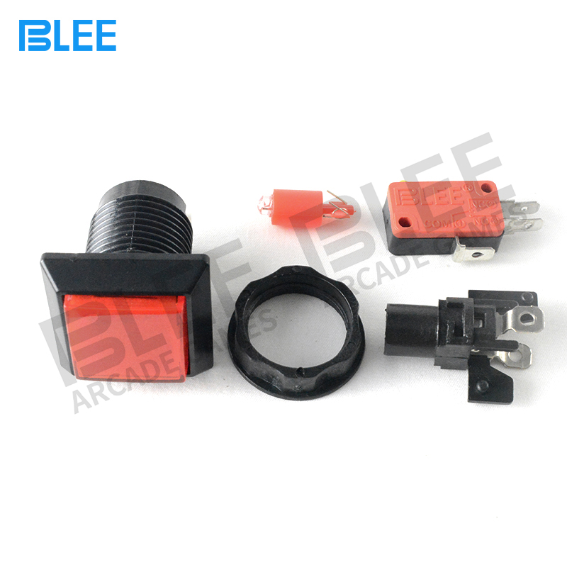 Professional Colourful Square Arcade Buttons Happ Arcade Buttons