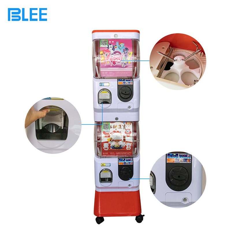 Double Layer Scan Code Coin Operated Plastic Gift Twist Egg Push Prize Vending Kids Gashapon Machine