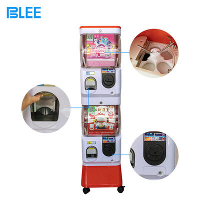 Double Layer Scan Code Coin Operated Plastic Gift Twist Egg Push Prize Vending Kids Gashapon Machine